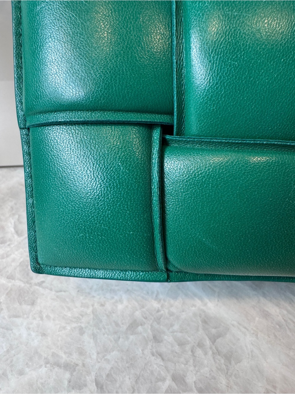 Bottega Veneta Padded Casette in ‘Racing Green’ Woven Leather Cross Body Bag - Picture 9 of 16